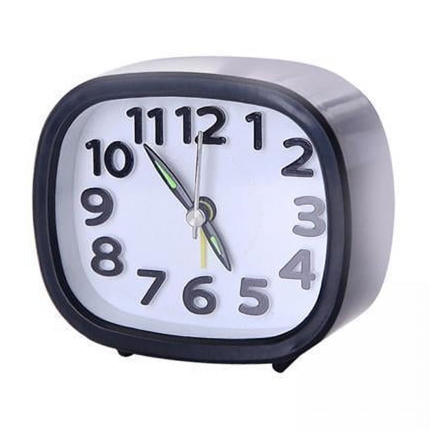 5 Relojes de Mesa Pequeños, Reloj Despertador de Mesa Clásico Que No Hace Tictac, Relojes de Escritorio con Pilas para Sala de Estar, Dormitorio, Mesi 5 piezas