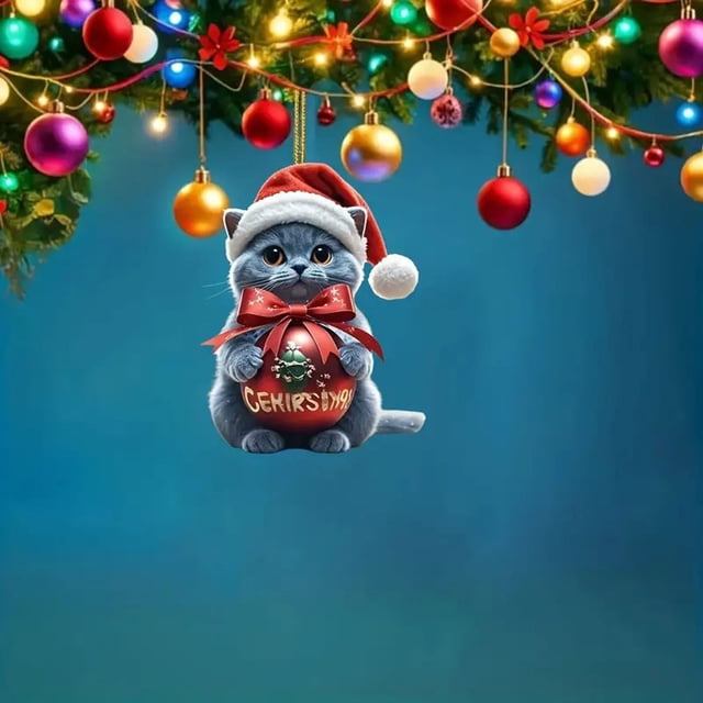 pstuiky Colgante de árbol de Navidad, colgante decorativo para coche, colgante decorativo navideño