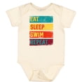 thumbnail image 3 of Inktastic Swimming Eat Sleep Swim Repeat Boys or Girls Baby Bodysuit, 3 of 5