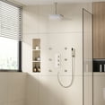 thumbnail image 3 of Boyel Living 12 inch Ceiling Mount Shower Head LED Light 3 Function Thermostatic Shower System with 6 Body Jets ,Brushed Nickel, 3 of 8