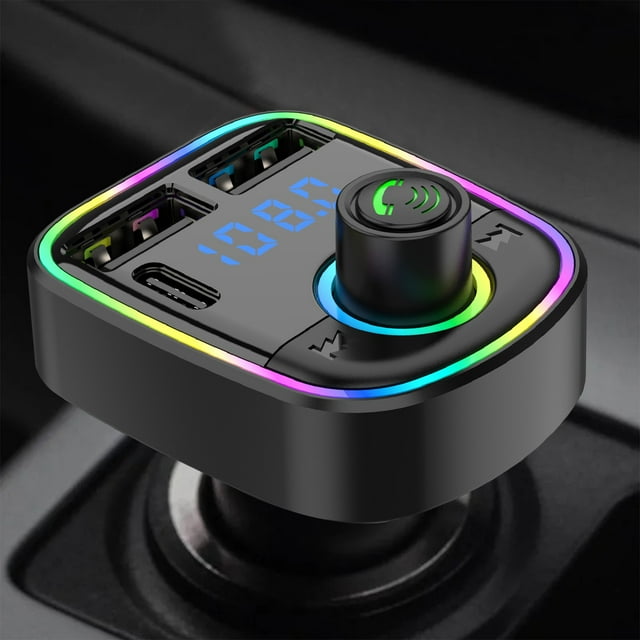 Dvkptbk Cars Charge Bluetooth Transmitter Wireless Radio Adapter Car Kit with Usb Charging Car Charger Mp3 Player Car Multimedia Player