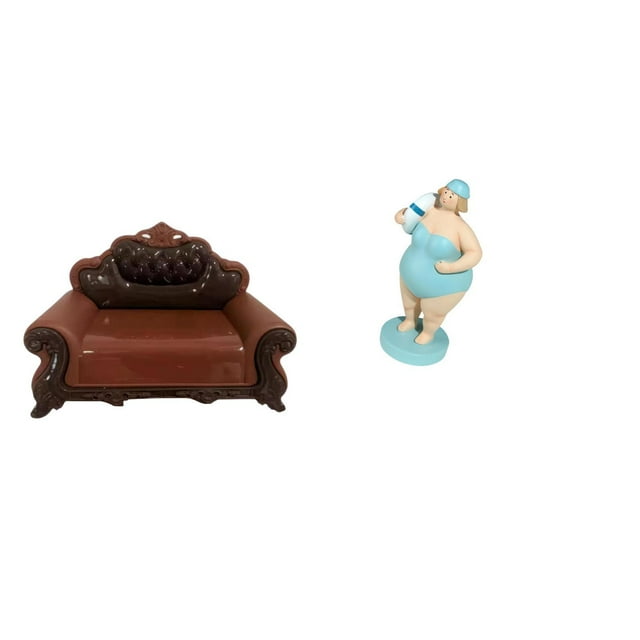 Sofá Miniatura, Sillón Individual, Modelo DIY, Accesorio, Mueble Para Habitación, Micropaisaje, Regalo, Decoración, Playa, Mujer, Resina, Muñeca, Estatua, Colección, Adorno, Figura