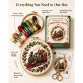 thumbnail image 6 of Floleo Christmas Theme Embroidery Kit Train Style with All Tools, Hand Embroidery Starter Set for Adults Beginners Holiday Home Decor Gift Cross Stitch Design, 6 of 9