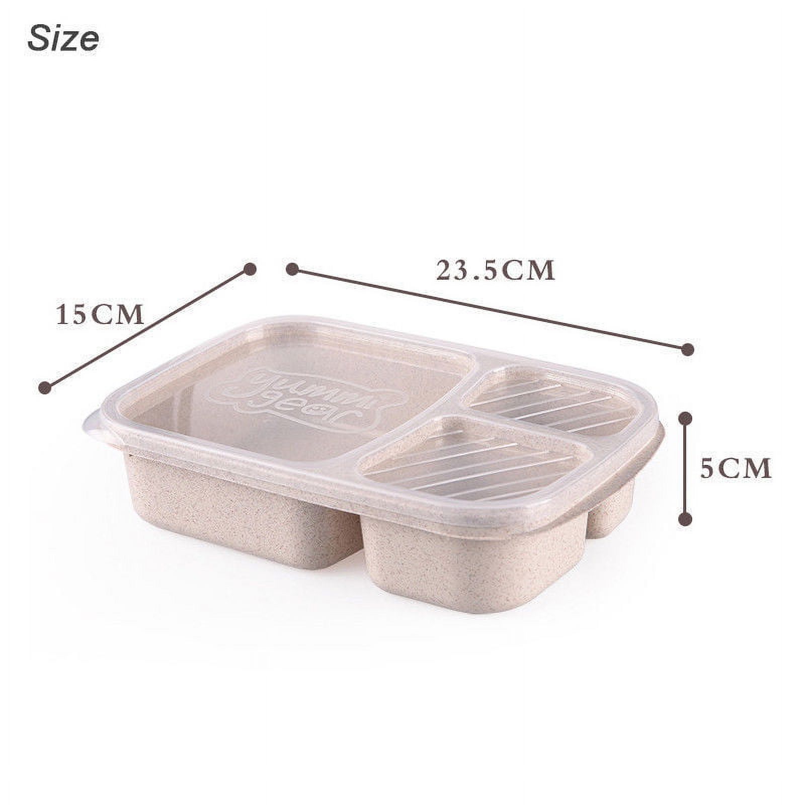 3 Layer Plastic Lunch Box Food Container Bento Lunch Boxes With 3-Compartment Microwave Picnic Food Container Storage Box - image 2 of 5