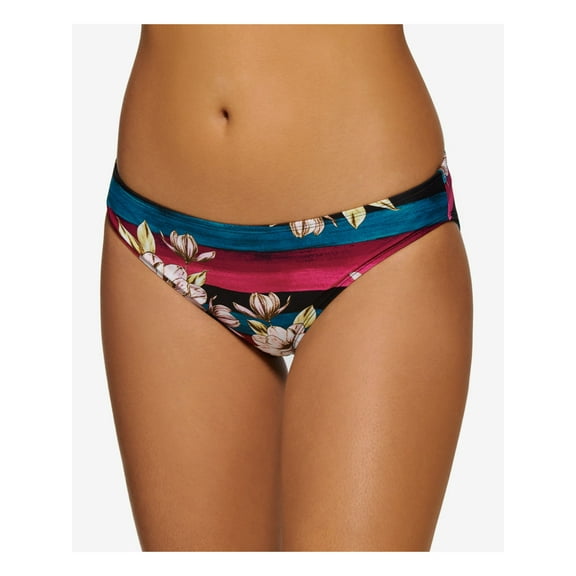 HULA HONEY Women's Pink Printed Stretch Lined Moderate Coverage Hipster Swimsuit Bottom XS