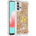 thumbnail image 3 of for Samsung Galaxy A32 5G 6.5" Case,Creativity Clear Quicksand Glitter Flowing Liquid Floating Soft TPU Case w/Stand Bling Diamond Sparkle Phone Cover for Samsung Galaxy A32  Colorful Gold, 3 of 14