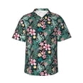thumbnail image 2 of Goofa Rose Flowers Hawaiian Shirt for Men, Unisex Summer Beach Casual Short Sleeve Button Down Shirts,Aloha Tropical Floral print shirt-Large, 2 of 9