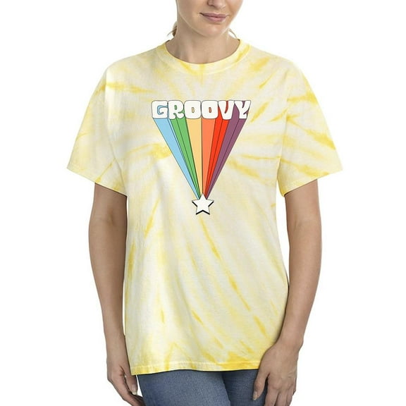 Groovy Rainbow Tie Dye Cyclone Women -Image by Shutterstock, Female x-Large