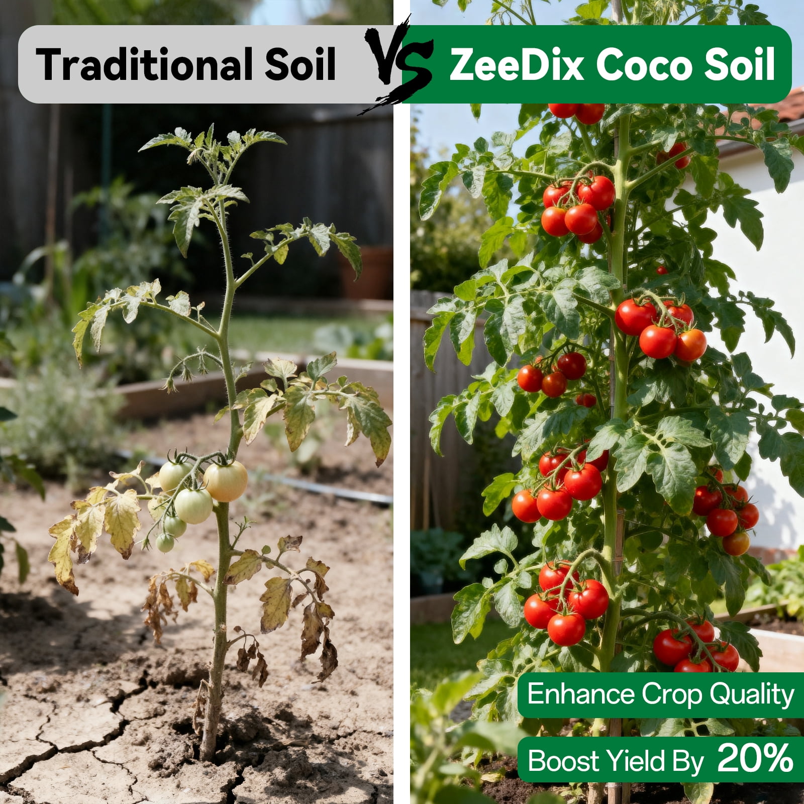ZeeDix 4 Pcs 100% Organic Coco Coir Brick Coconut Coir Bricks for Plants Gardening Herbs