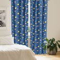 thumbnail image 2 of Ambesonne Space Curtains, Little Cartoon Rocket, Pair of 28"x63", Multicolor, 2 of 5