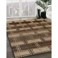thumbnail image 2 of Ahgly Company Indoor Round Abstract Bakers Brown Abstract Area Rugs, 4' Round, 2 of 6