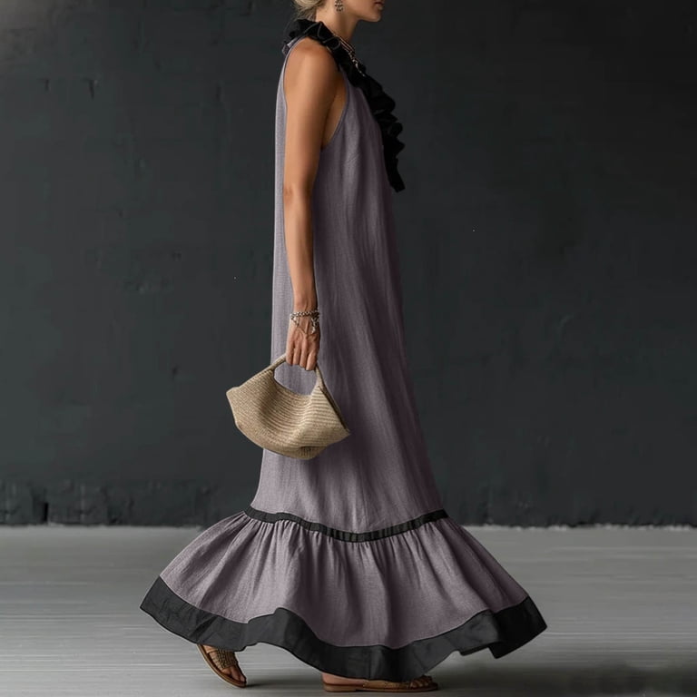 ladies flowy dresses BerryGo Womens Maxi Dress Chiffon Long Sleeve Slit V Neck Casual Ruffle Tiered Boho Fall Wedding Guest Long Dress(Black,Small) at Amazon Women's Clothing store Garment Care Blmnix Shift Ladies Dresses Long
