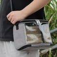 thumbnail image 3 of Bird Parrot Carrier Travel Bag for Parakeets Cockatiels Conures Finches Small Medium Birds Cage Outside Car Lightweight Transparent gris Salvador Portador de pájaros, 3 of 10