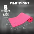 thumbnail image 4 of BalanceFrom GoCloud Extra Thick Non-Slip Yoga Mat, 71" x 24" with Carrying Strap and Knee Pad, Pink, 4 of 9