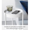thumbnail image 4 of Yamazaki Home Two-Tier Rolling Plant Stand, White, Steel, Wheels, 4 of 7