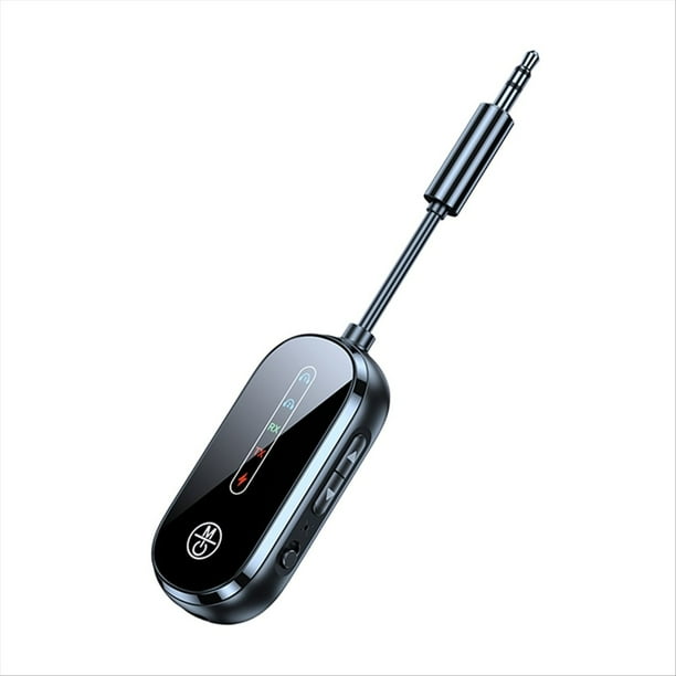 Adaptador de Transmisor Bluetooth 5.4 Transmisor/Receptor de Audio Auxiliar Inalámbrico Bluetooth de 3,5 mm para Vuelo, TV, Automóvil