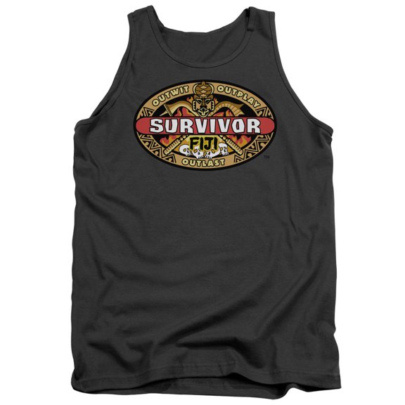 Survivor Fiji Adult Tank Top Charcoal