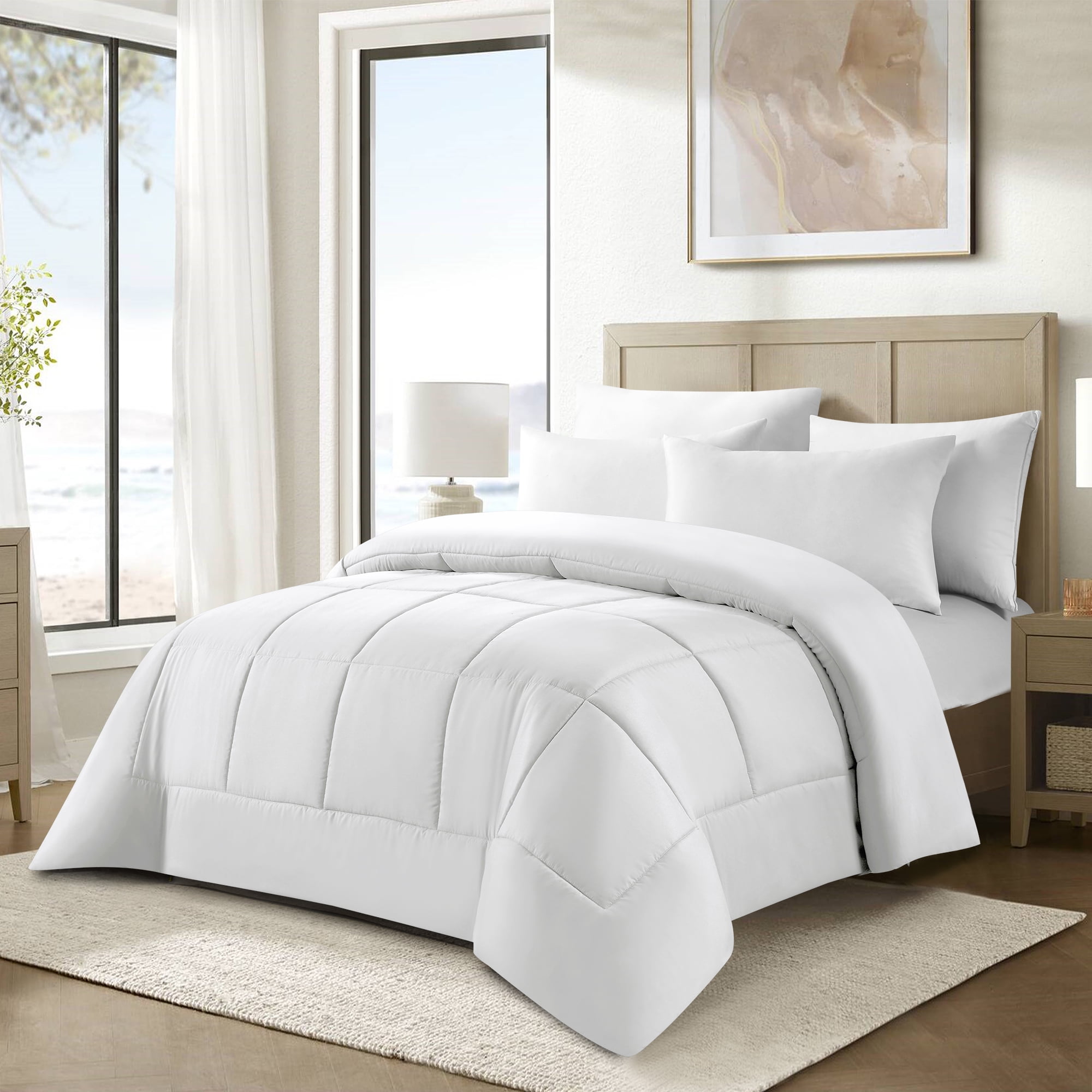 Swift Home Couette de Substitution au Duvet Basic, Toutes Saisons Hypoallergénique et Confortable, Queen
