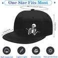 thumbnail image 2 of Flat Bill Hats for Men Snapback Hats for Men Baseball Cap for Men Black Snapback Women Fitting Hat, 2 of 7