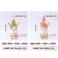 thumbnail image 5 of [Easter Bunny Stuffed Animal], with Fluffy Textured Fabric, Bright Yellow Headwear and Whimsical Gnome-inspired design, for Easter Table decorations, Shelf decorations for Living, 5 of 5