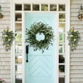 thumbnail image 2 of Artificial Olive Wreath for Front Door, Lifelike Faux Olive Leaf Wreath with Olive Fruits, All Season Farmhouse Greenery Door Hanging Wreath for Entryway Wall Window Wedding Home Decor, 2 of 4