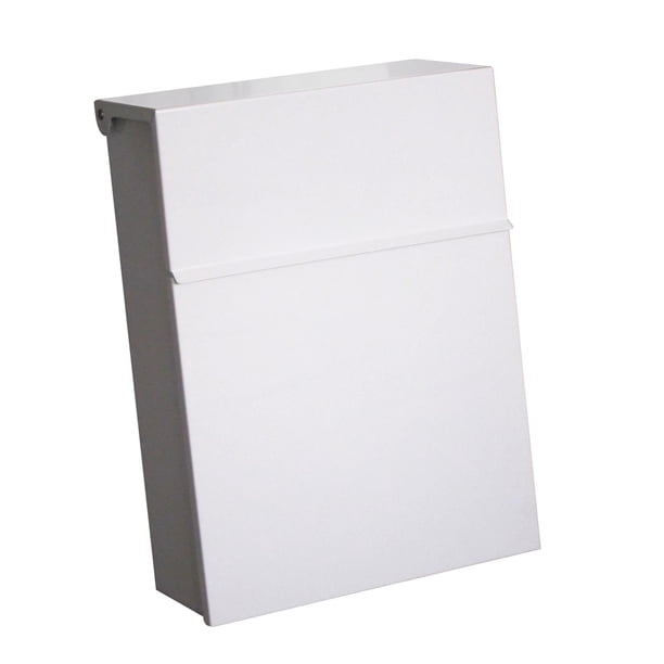 Ihome Pm09 Mailbox - Large Capacity Wall Mount Mailbox, White, Rust-Resistant, Includes Keys, Anchor Plugs & Screws
