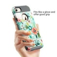 thumbnail image 4 of iPhone 7 Case,ULAK Colorful Series Slim Fit Hybrid Dual Layer Scratch Resistant Hard Back Cover Shock Absorbent TPU Bumper Case for Apple iPhone 7 4.7 inch, Mint Floral, 4 of 8