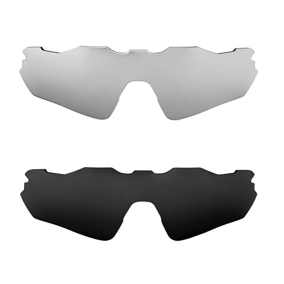 Walleva Polarized Titanium   Black Replacement Lenses For Oakley Radar EV Path Sunglasses