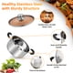 thumbnail image 5 of GPED Olla de 6QT con Tapa, Olla de Acero Inoxidable para Sopa y Pasta con Tapa Visible para Sopa, Pasta, Vegetales, Olla de Inducción para Todas las Estufas, Resistente y de Doble Asa, Apta para Lava, 5 of 7