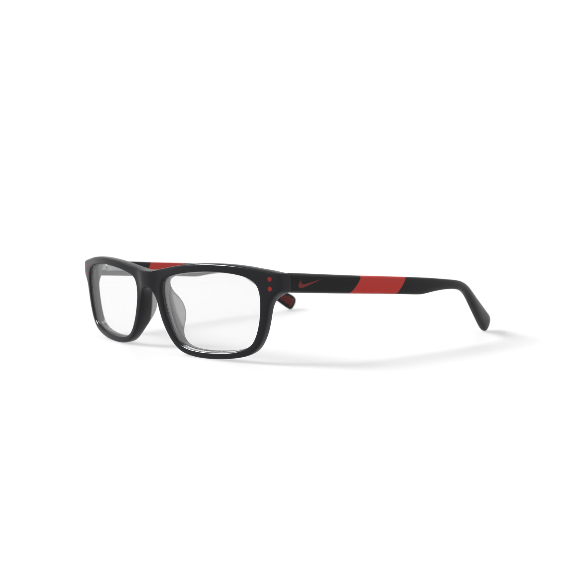 Nike Youth 5535G Prescription Eyeglasses with Case, Black/Red