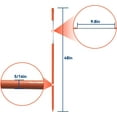 thumbnail image 6 of Labwork 100 Packs Driveway Reflectors Safety Marker Fiberglass Snow Stakes Multipurpose Orange Sign Posts 48 Inches, 6 of 6