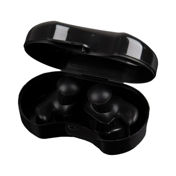 Tapones impermeables para los oídos para natación y buceo: protección auditiva cómoda Negro