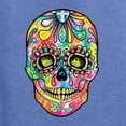 thumbnail image 5 of Wild Bobby Dean Russo Colorful Sugar Skull Streetwear Men Graphic Tee, Vintage Heather Blue, 5X-Large, 5 of 5
