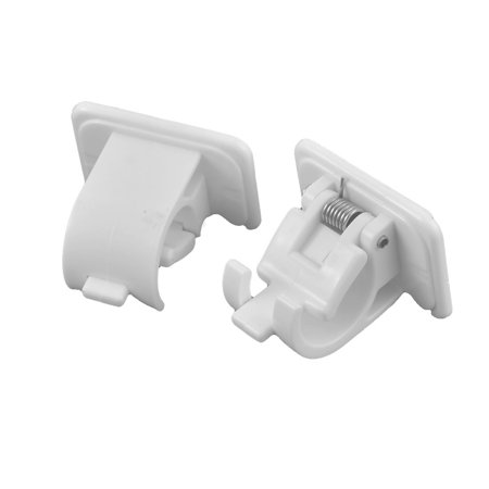 Primo Self Adhesive Hook - Uxcell Kitchen Bathroom 20mm Pipe Dia Bath Curtain Self Adhesive Hook Hanger Clamp 2pcs