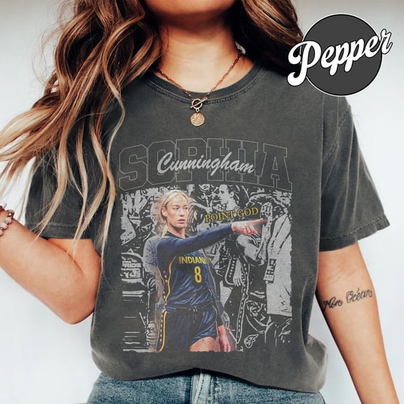 CLOTEX Sophie Cunningham Point God Vintage Comfort Colors Shirt, Black S