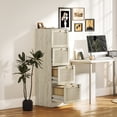 thumbnail image 2 of HOMCOM 4 Drawer File Cabinet Lockable Filing Cabinet for A4 Letter Oak, 2 of 10
