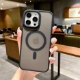 thumbnail image 3 of Transparent Matte Magnetic Case For iPhone 15 14 13 12 11 Pro Max Plus Phone Cases For Magsafe Wireless Charge Cover Accessories, 3 of 5
