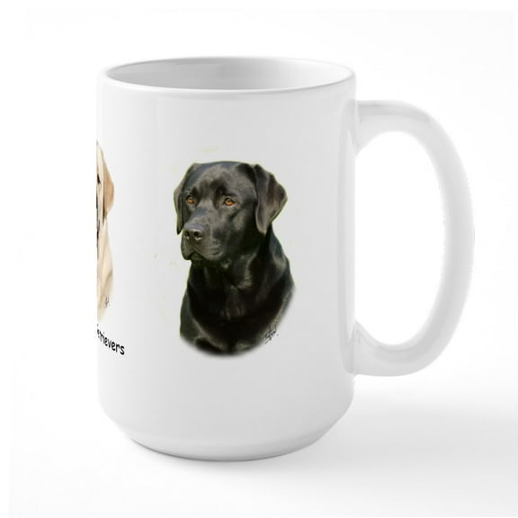 CafePress - Labrador Retrievers Large Mug - 15 oz Ceramic Large White Novelty Mug