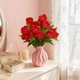 thumbnail image 1 of Flores Artificiales De Plástico Paquete De 1 Azalea Artificial De 37cm Con 5 Cabezas De Impatiens, De Plástico Rojo, Para Decoración De Exteriores, Porches, Jardines Y Paisajes Rkxzt, 1 of 8