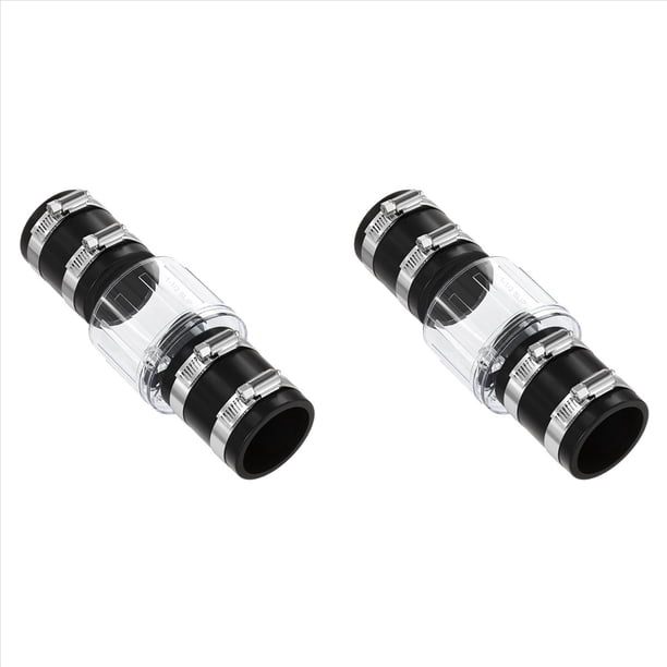 2X Válvula de Retención de 1-1/2 Pulgada, Reemplazo de Válvula de Retención de Bomba de Sumidero Silenciosa con Aleta con Resorte, para Tubería de 1 1/2 Pulgada