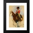 thumbnail image 2 of Maksymilian Gierymski 18x24 Black Modern Framed Museum Art Print Titled - Sketch of a Horseman, Hussar (circa 1869), 2 of 5
