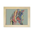 thumbnail image 1 of Graffiti Single Simple Colourful Pinto Animal Desktop Photo Frame Picture Art Decoration Painting 6x8 inch, 1 of 3