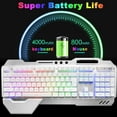 thumbnail image 6 of XINMENG K680 Wireless Gaming Keyboard Mouse Bluetooth Headset Kit with 16 RGB Backlit Rechargeable Battery Metal Mechanical Ergonomic Waterproof Removable Palm Rest for Laptop PC Gamer White, 6 of 12
