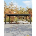 thumbnail image 2 of 12' x 20' Louvered Pergola with Adjustable Roof, Heavy Duty Aluminum-Iron Outdoor Patio Gazebo for Backyard, Waterproof Garden Shelter with Integrated Drainage System, Grey, 2 of 7