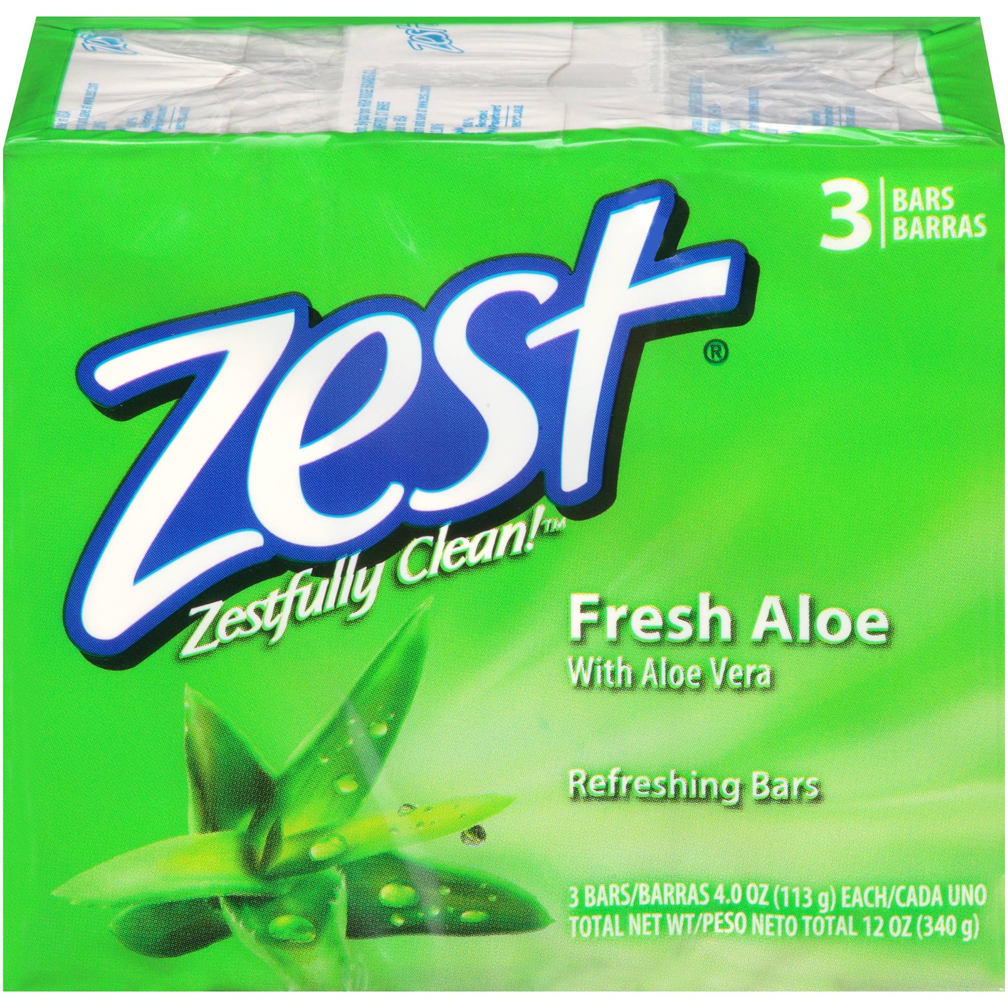 Zest 3-Bar Fresh Aloe - 4oz