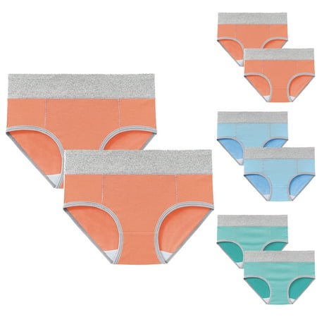 Kmdttou Womens Underwear Sexy Lace High Cut Panties Comfort Bikini Panty Stretch Underpants Breathable Ladies Briefs (Available in Plus Size) Orange-5XL