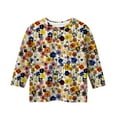thumbnail image 4 of Spazoro Toddler Girls 3/4 Sleeve Shirts, Spring and Fall Floral Print Casual Round Neck Fashionable Tops for Girls Multicolor Size 7-8T, 4 of 5
