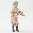 thumbnail image 5 of Girls Kids Waterproof Rose Floral Print One Piece Rain Suit for School Outdoor Rainy Days Full Body Rain Gear 5-7 Years, 5 of 9