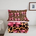 thumbnail image 6 of Manfei Pink Bowknot Bow Bedding Comforter Set,Brown Leopard Print Twin Comforter Sets,Jungle Animal Bedding Set For Girls,Microfiber Room Decorative Reversible,2 Pieces, 6 of 8
