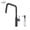 Black, variant on Kibi USA Brass High Arc Single Lever Kitchen Faucet with Pull Down Sprayer Brushed Gold Brushed